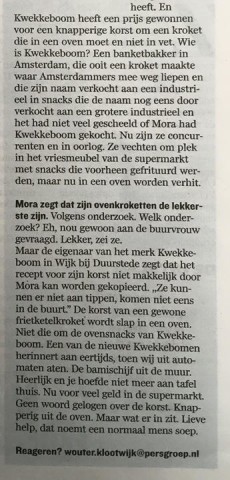 Column Knokken voor een plek in het vak met snacks deel 2